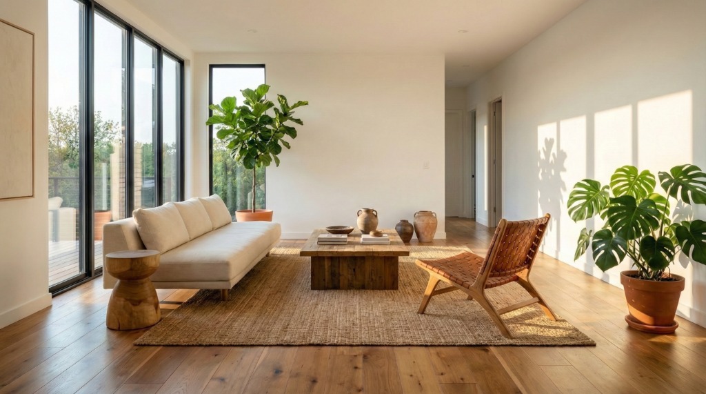 リフォーム後の美しいリビング